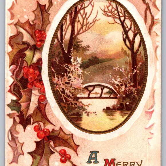 Antique Tuck's & Others Post Card Christmas Lot of 4 (D 1037) - Picture 3 of 8